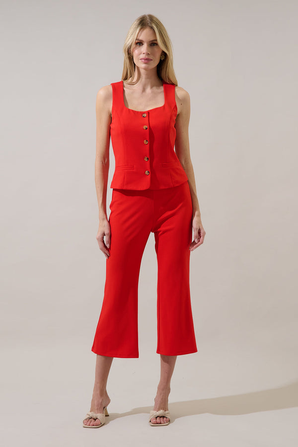 Sugarlips Hemary Button Down Sleeveless Top