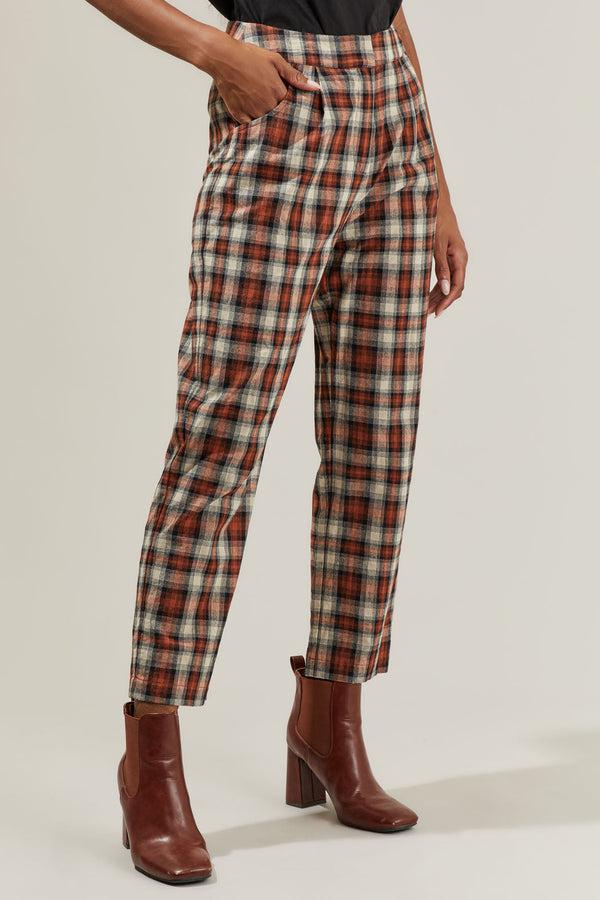 Sugarlips Hen Plaid Cropped Pants