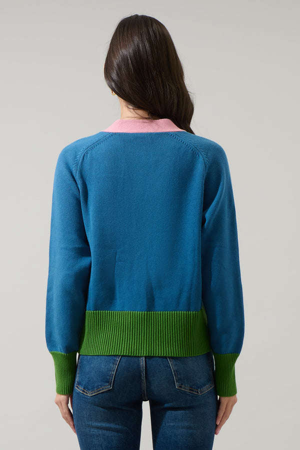 Sugarlips Hendria Color Block Cardigan