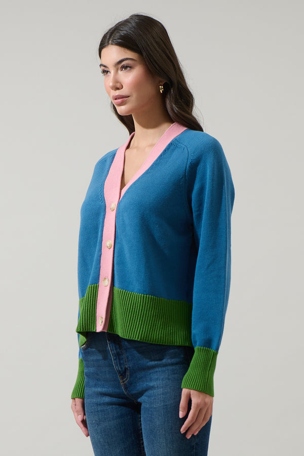 Sugarlips Hendria Color Block Cardigan
