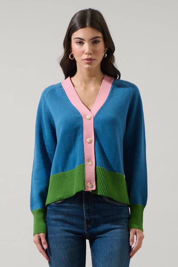sugarlips Hendria Color Block Cardigan