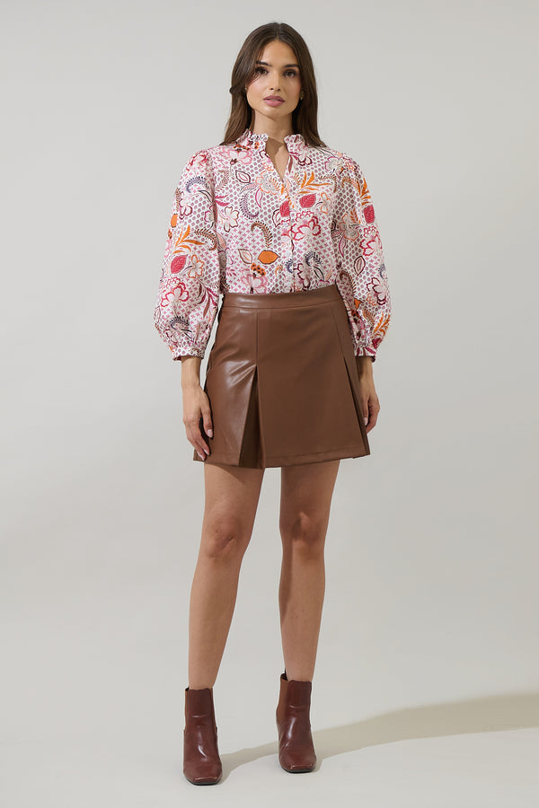 Sugarlips Hendry Floral Ima Button Up Top