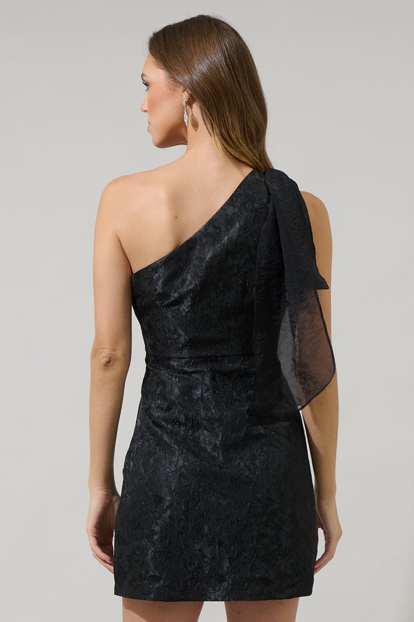 Sugarlips Henefer Floral One Shoulder Mini Dress