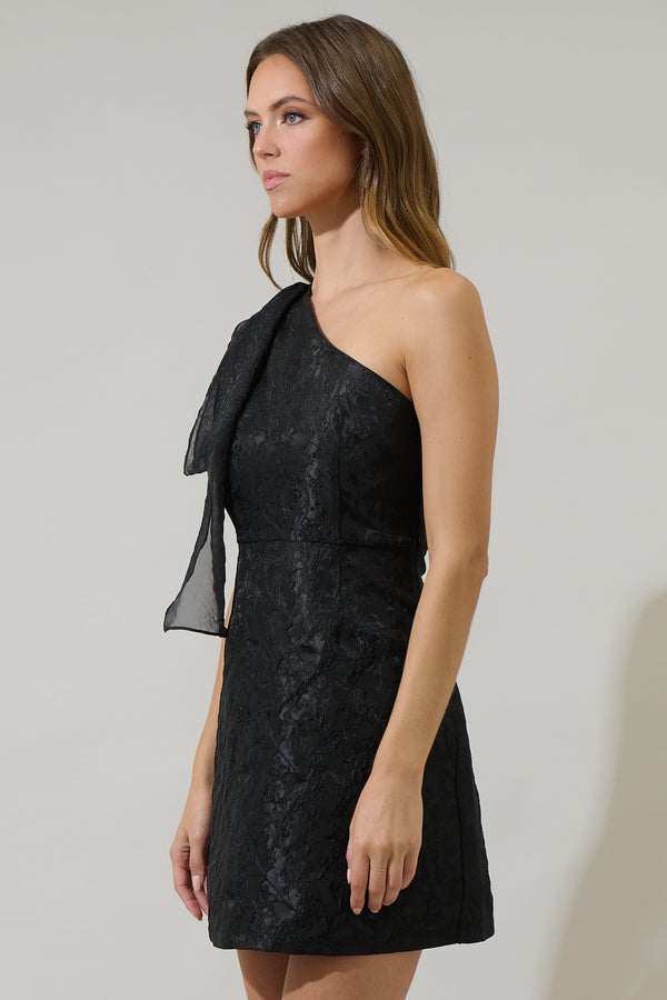 Sugarlips Henefer Floral One Shoulder Mini Dress