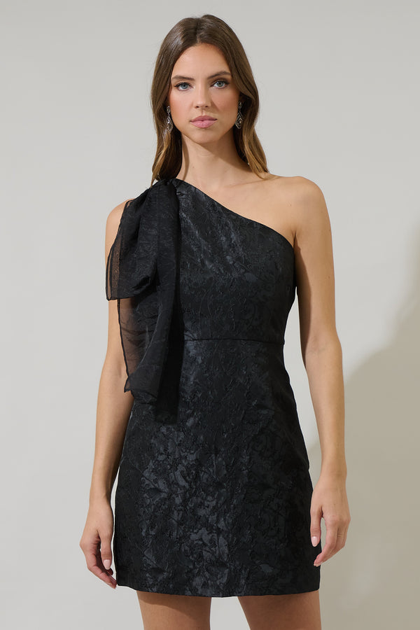 sugarlips Henefer Floral One Shoulder Mini Dress