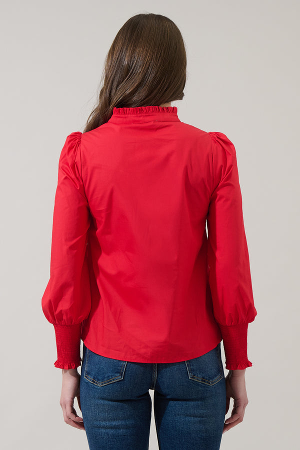 Sugarlips Henricka Ruffle Button Down Top