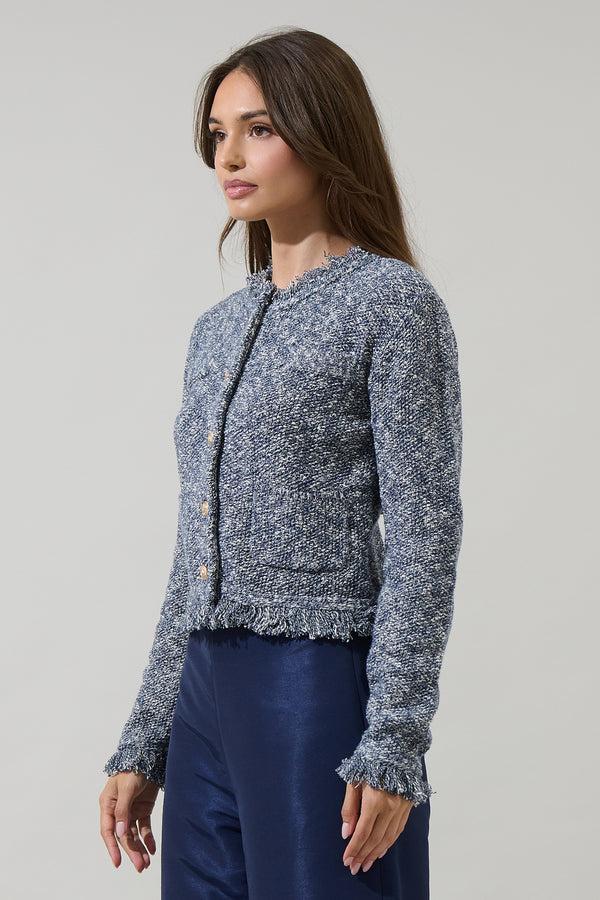 Sugarlips Hensley Fringe Button Down Jacket