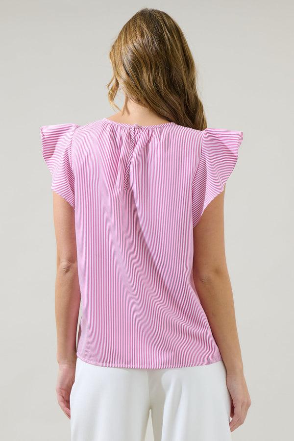 Sugarlips Hermas Striped Ruffle Top
