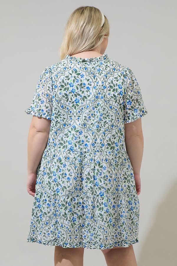 Sugarlips Hilo Floral Kara Shift Mini Dress Curve