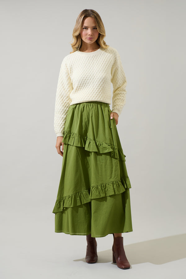 Sugarlips Himan Ruffle Midi Skirt