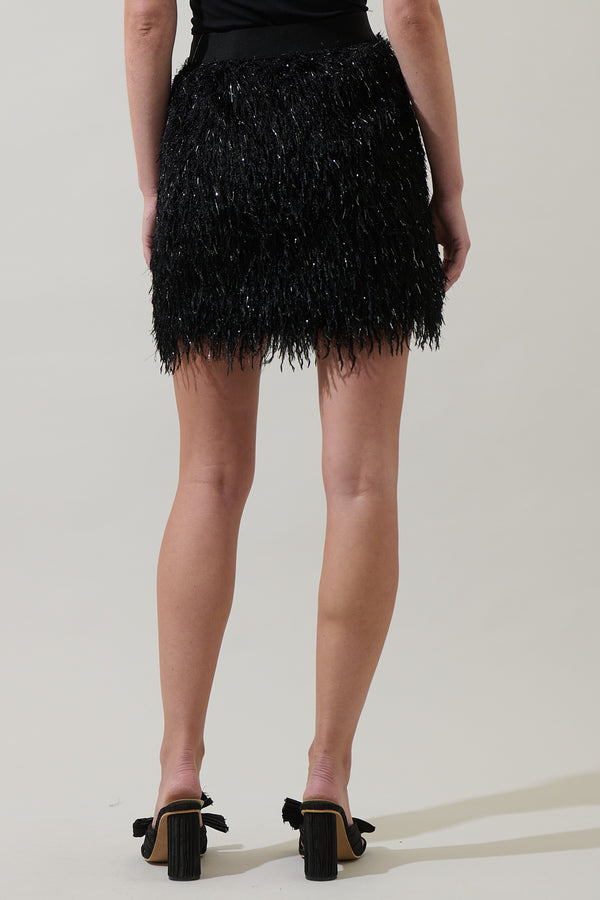 Sugarlips Himari Metallic Fringe Mini Skirt