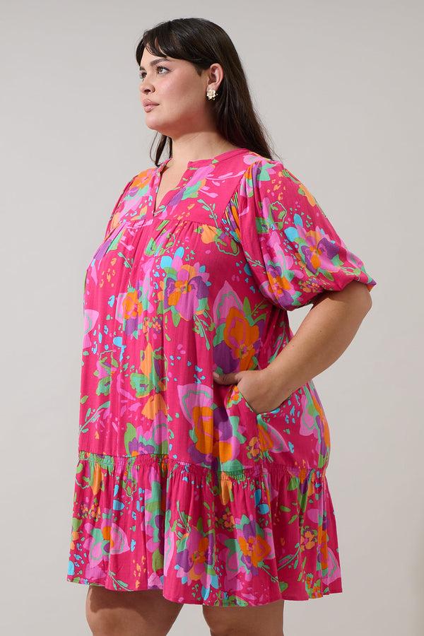 Sugarlips Himera Floral Maribor Mini Dress Curve