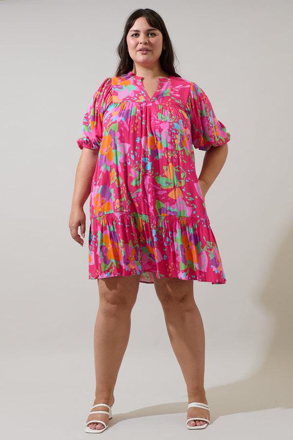 Sugarlips Himera Floral Maribor Mini Dress Curve