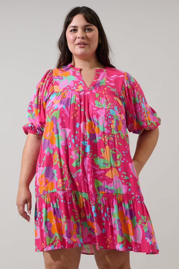 sugarlips Himera Floral Maribor Mini Dress Curve