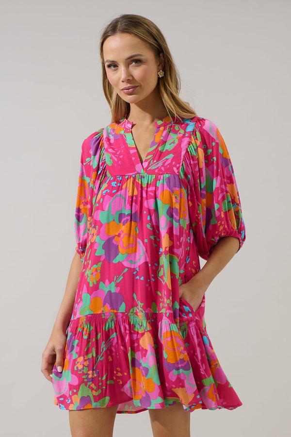 Sugarlips Himera Floral Maribor Shift Mini Dress