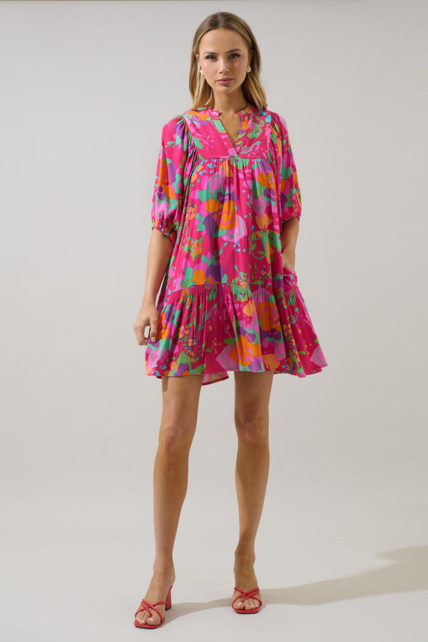 Sugarlips Himera Floral Maribor Shift Mini Dress