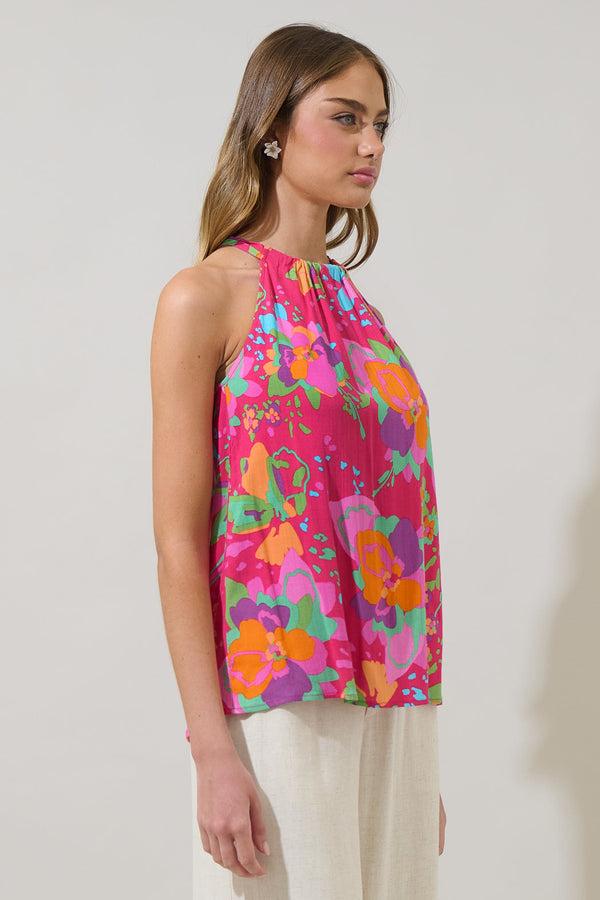 Sugarlips Himera Floral Oran Sleeveless Top