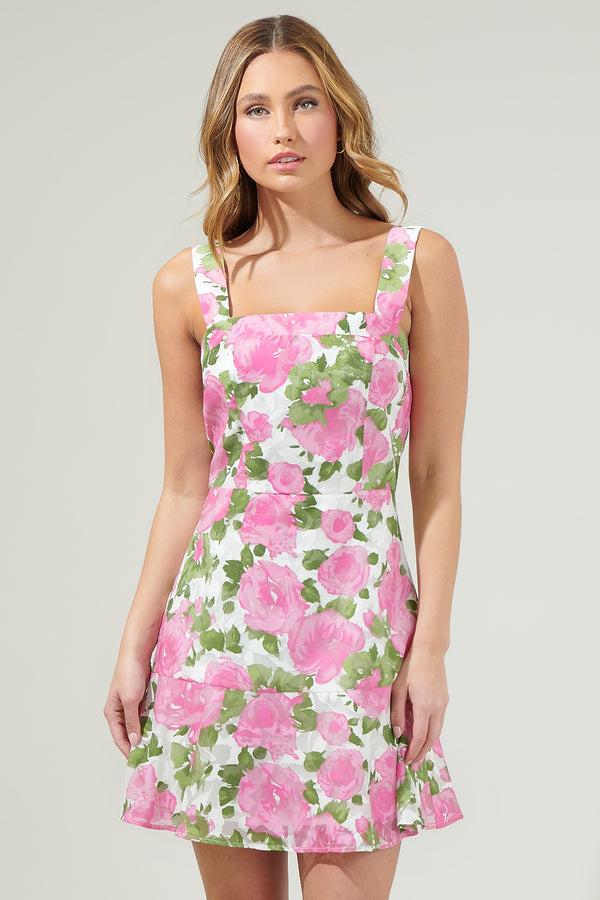 Sugarlips Hollin Floral Flare Mini Dress