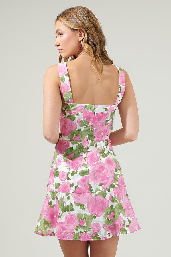 Sugarlips Hollin Floral Flare Mini Dress