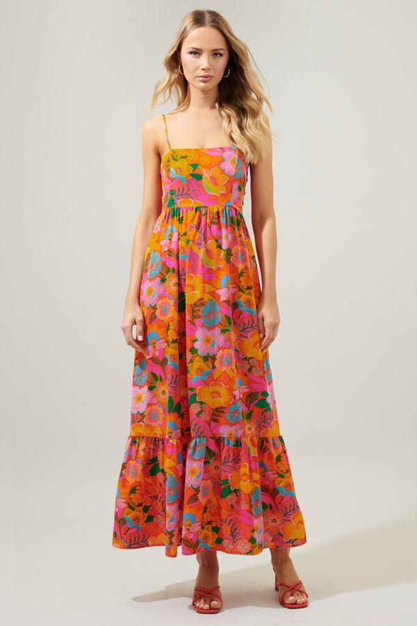 Sugarlips Idalia Tie Back Maxi Dress