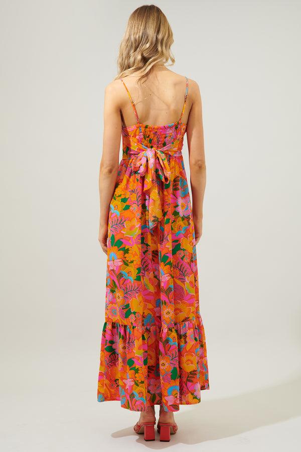 Sugarlips Idalia Tie Back Maxi Dress