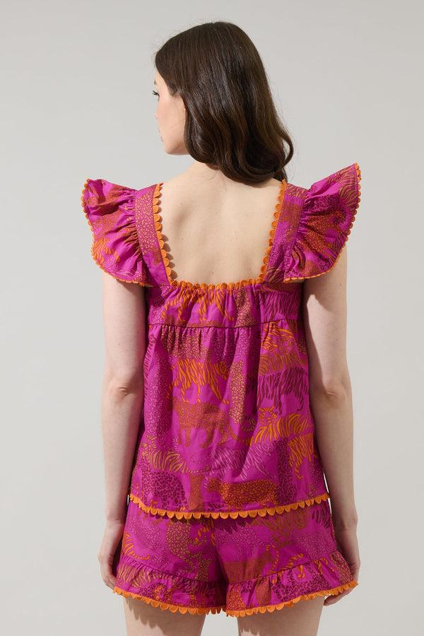 Sugarlips In The Jungle Ada Ruffle Top