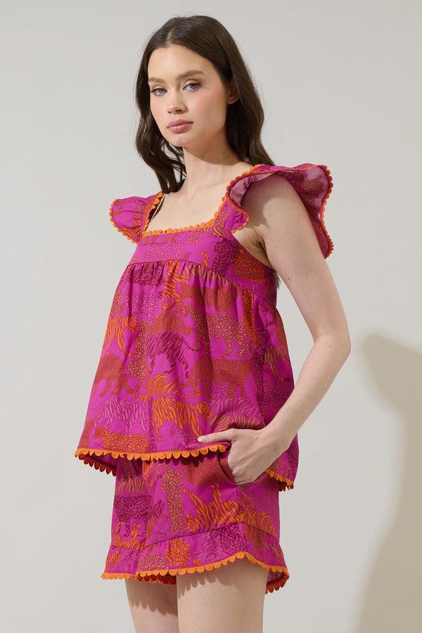 Sugarlips In The Jungle Ada Ruffle Top