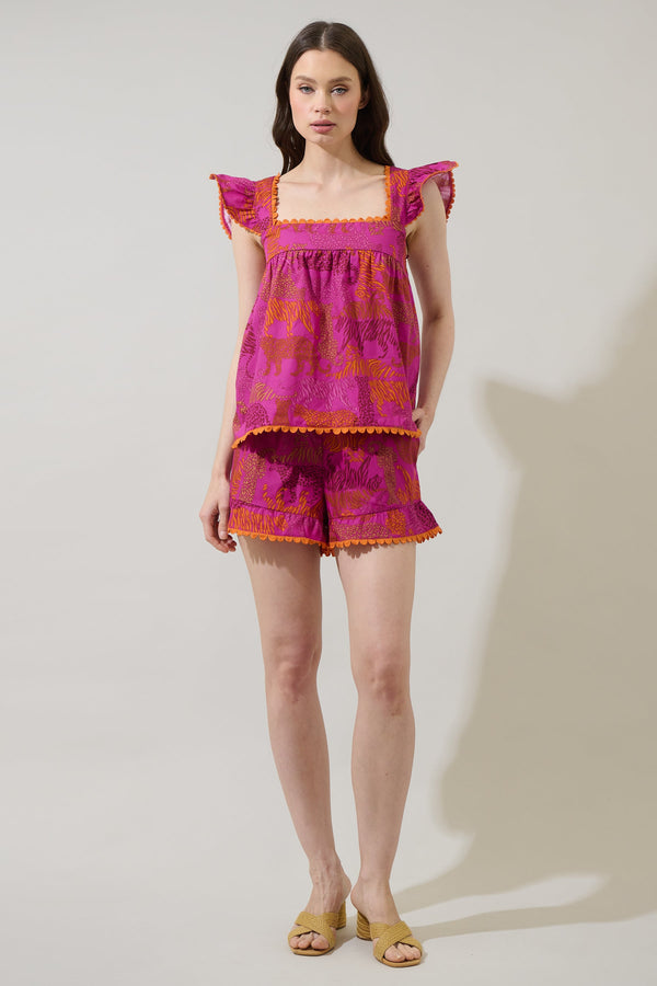 Sugarlips In The Jungle Evel Ruffle Shorts