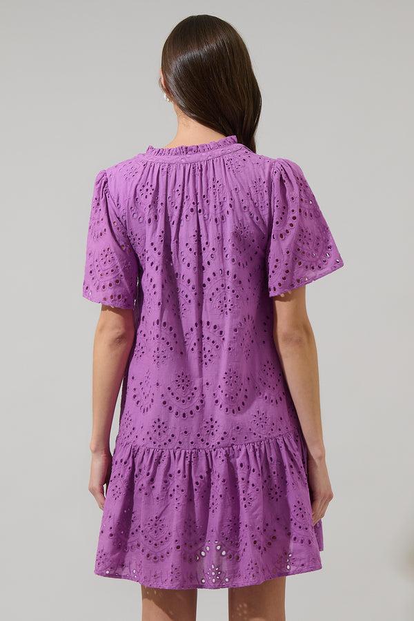Sugarlips Ivy Eyelet Azari Shift Mini Dress