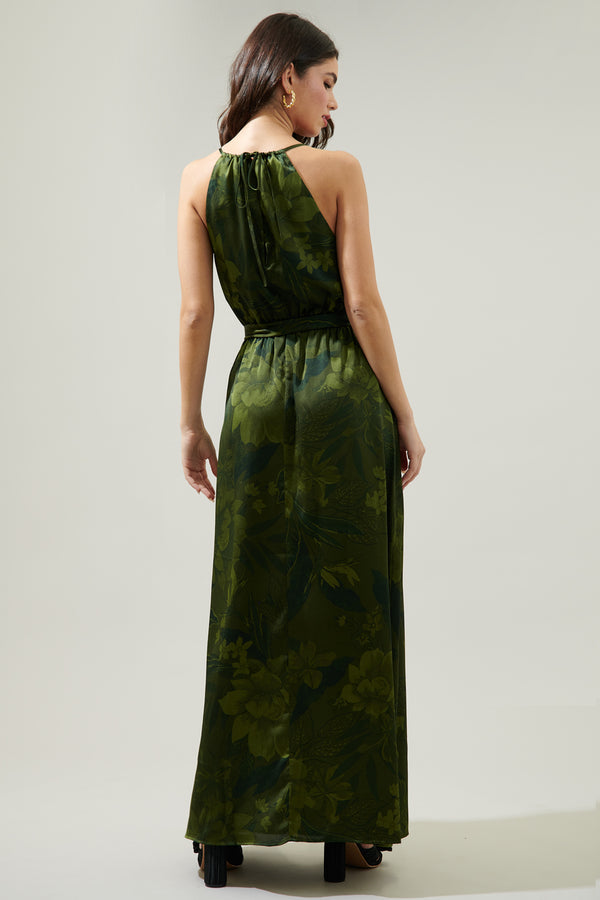 Sugarlips Ivy Tropics Yucca Halter Maxi Dress