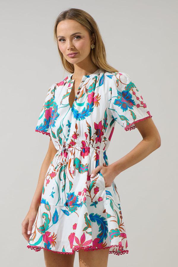 Sugarlips Izzie Floral Bouse Shift Mini Dress