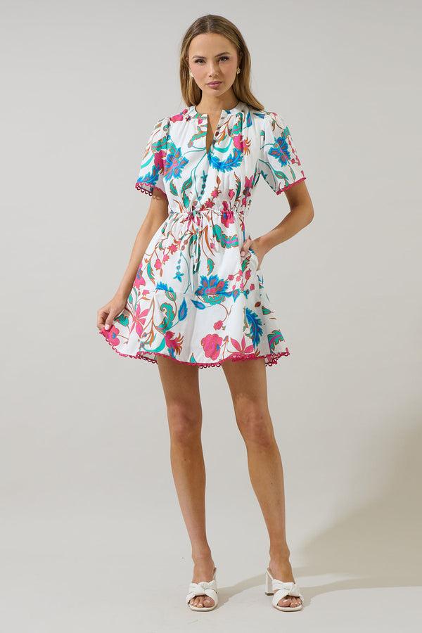 Sugarlips Izzie Floral Bouse Shift Mini Dress