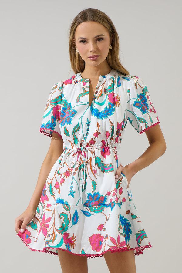 sugarlips Izzie Floral Bouse Shift Mini Dress