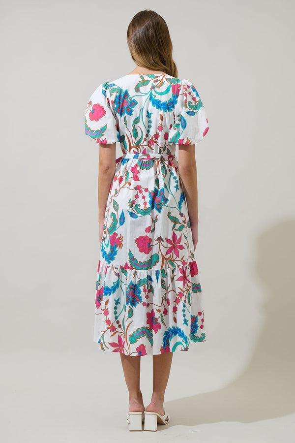 Sugarlips Izzie Floral Lunia Wrap Midi Dress