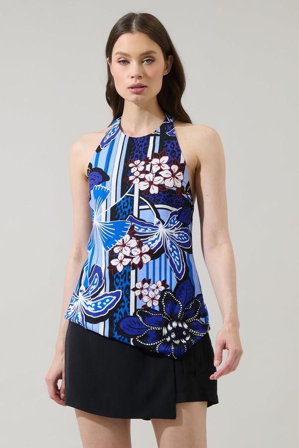 sugarlips Jabi Floral Myla Asymmetrical Top