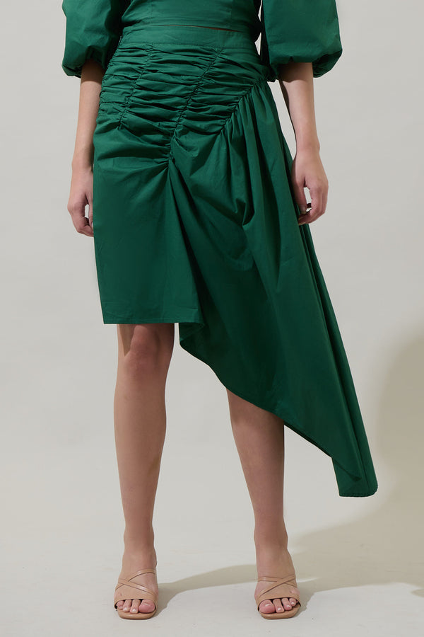 sugarlips Jadey Belen Ruched Midi Skirt