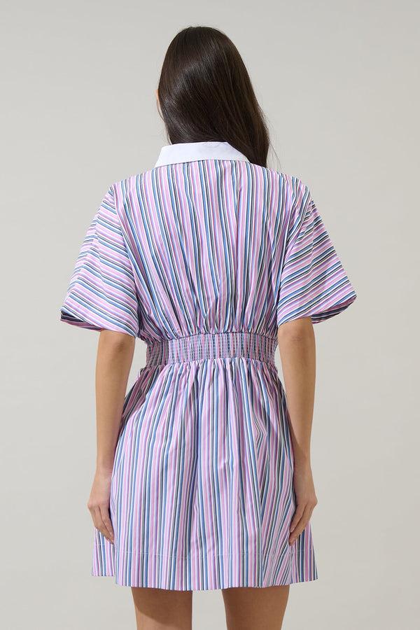 Sugarlips Jady Striped Kristy Collared Mini Dress