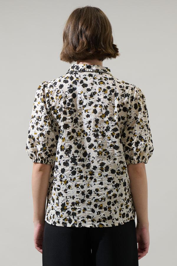 Sugarlips Jaleah Bubble Sleeve Button Up Blouse