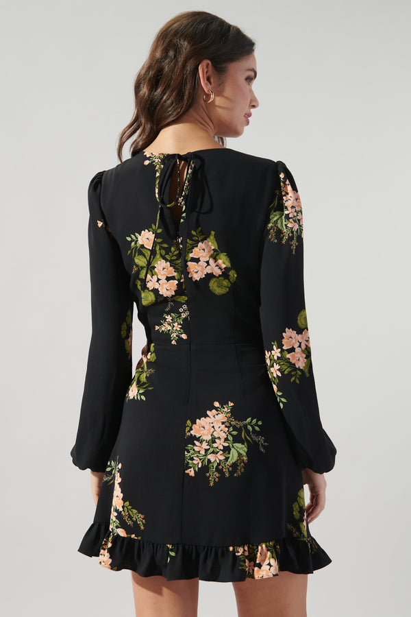 Sugarlips Jasleen Floral Ruffle Flounce Mini Dress