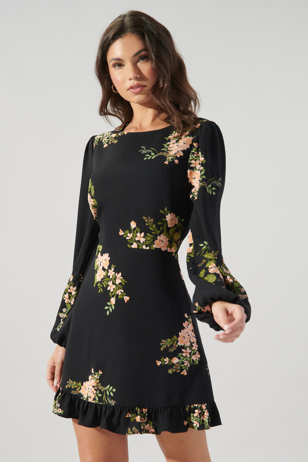 Sugarlips Jasleen Floral Ruffle Flounce Mini Dress