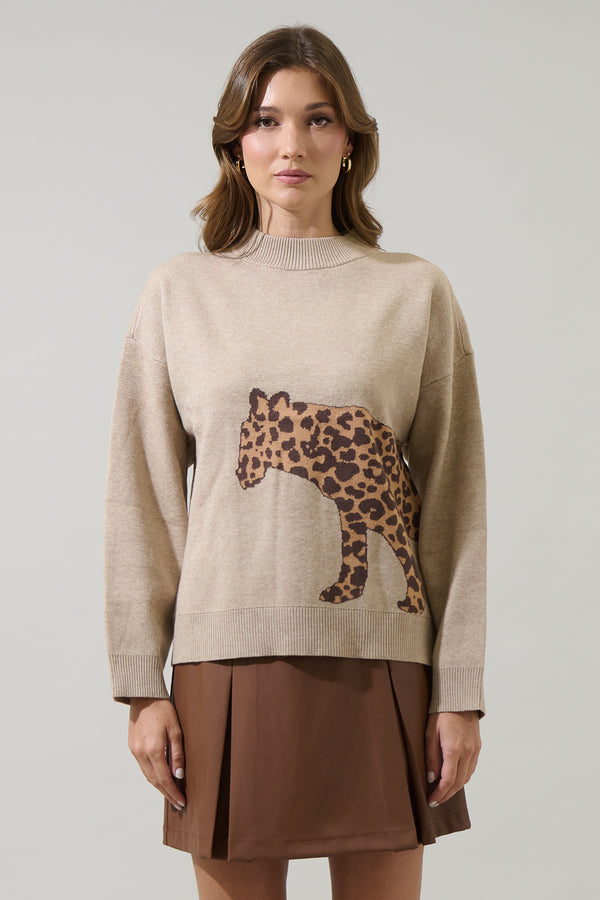 Sugarlips Jazara Leopard Knit Sweater