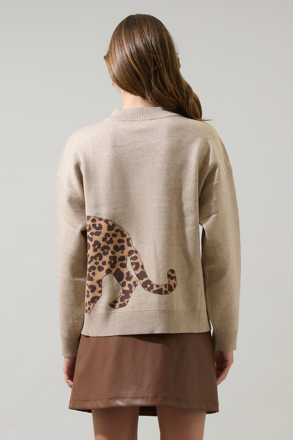 Sugarlips Jazara Leopard Knit Sweater