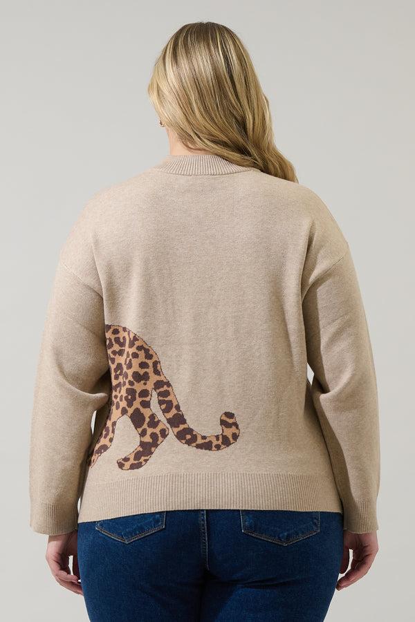 Sugarlips Jazara Leopard Knit Sweater Curve