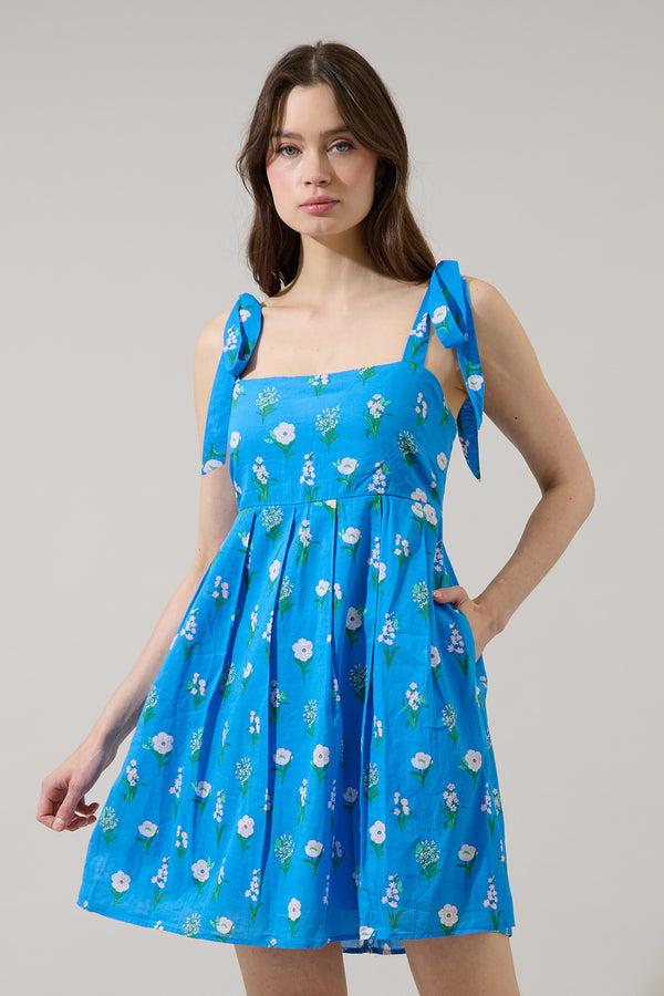 Sugarlips Jazleen Floral Gracia Pleated Mini Dress