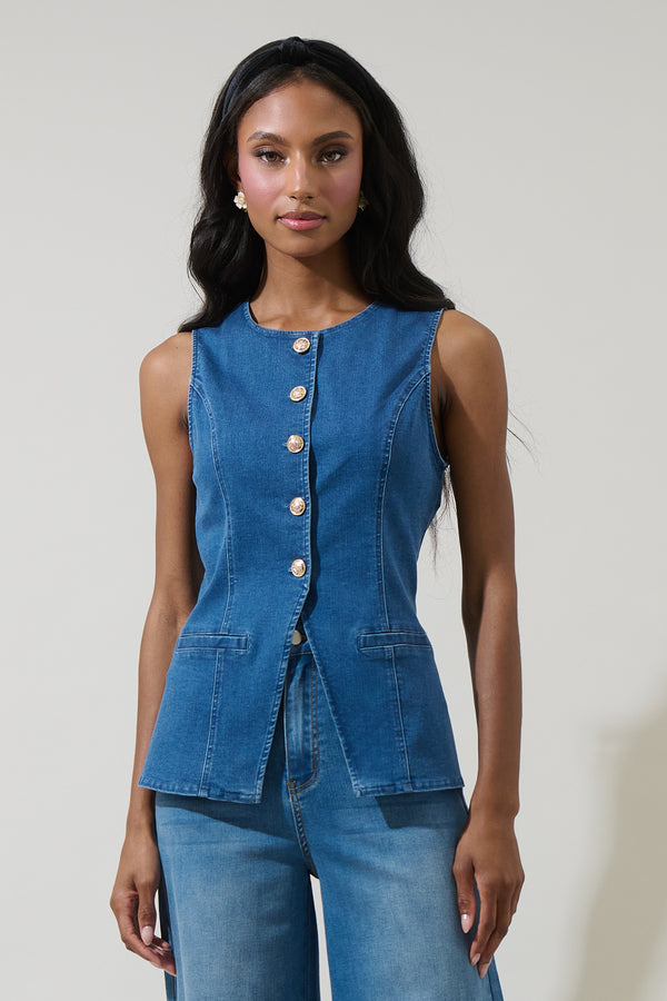 Sugarlips Jeanie Denim Vest