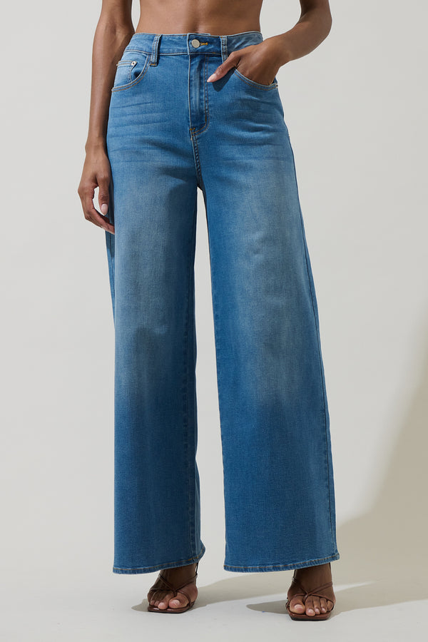 Sugarlips Jeanie High Waisted Wide Leg Jeans
