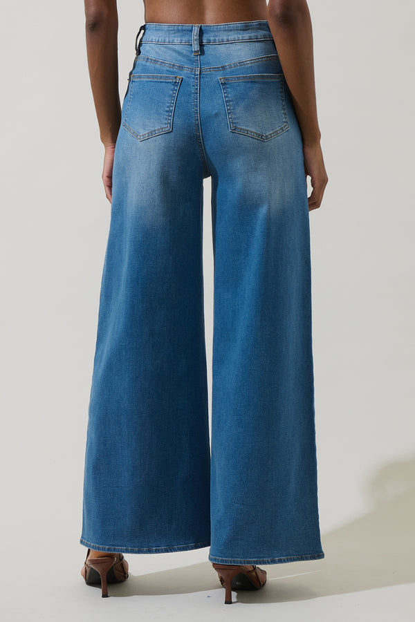 Sugarlips Jeanie High Waisted Wide Leg Jeans