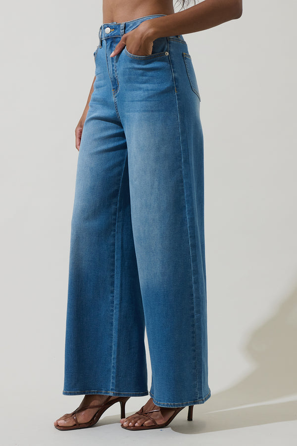 Sugarlips Jeanie High Waisted Wide Leg Jeans