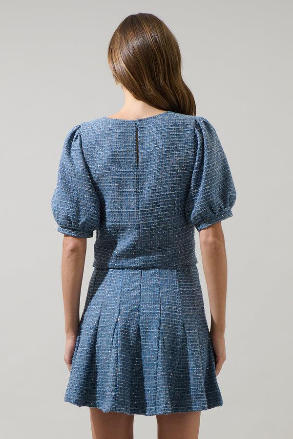 Sugarlips Jenavy Tweed Top
