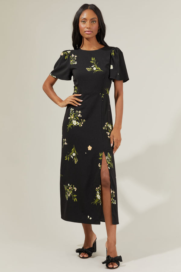 Sugarlips Jenna Floral Midi Dress